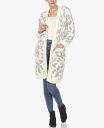 ホワイトマーク レディース ジャケット・ブルゾン アウター Women's Leopard Print Open Front Sherpa Coat Beige