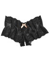 ハンキーパンキー レディース パンツ アンダーウェア After Midnight Peek-A-Boo Crotchless Brief 972701 Bla...