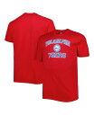 プロファイル メンズ Tシャツ トップス Men 039 s Red Philadelphia 76ers Big and Tall Heart and Soul T-shirt Red