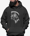 エルエーポップアート メンズ パーカー・スウェット アウター Men's Grim Reaper Word Art Hooded Sweatshirt Dark...