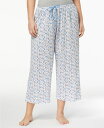 ヒュー レディース ナイトウェア アンダーウェア Plus Size Printed Capri Pajama Pants Margarita