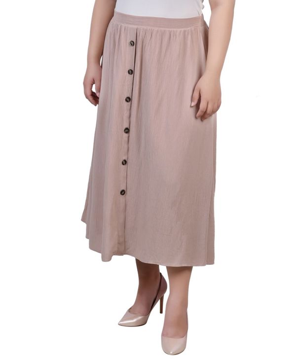 ニューヨークコレクション レディース スカート ボトムス Plus Size Knee Length A-Line Skirt Doeskin