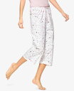 ヒュー レディース ナイトウェア アンダーウェア Printed Knit Capri Pajama Pants Martini