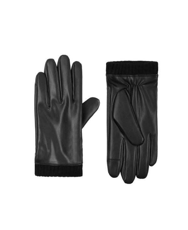 カルバンクライン メンズ 手袋 アクセサリー Men 039 s Knit Cuff Gloves Black