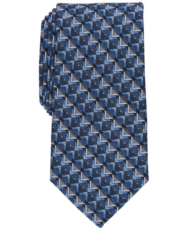 y[GX Y lN^C ANZT[ Men's Chandler Geometric-Print Tie Navy