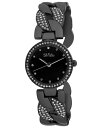 {u}bL Y rv ANZT[ Unisex Interwoven Crystal Black Alloy Bangle Watch 26mm Black