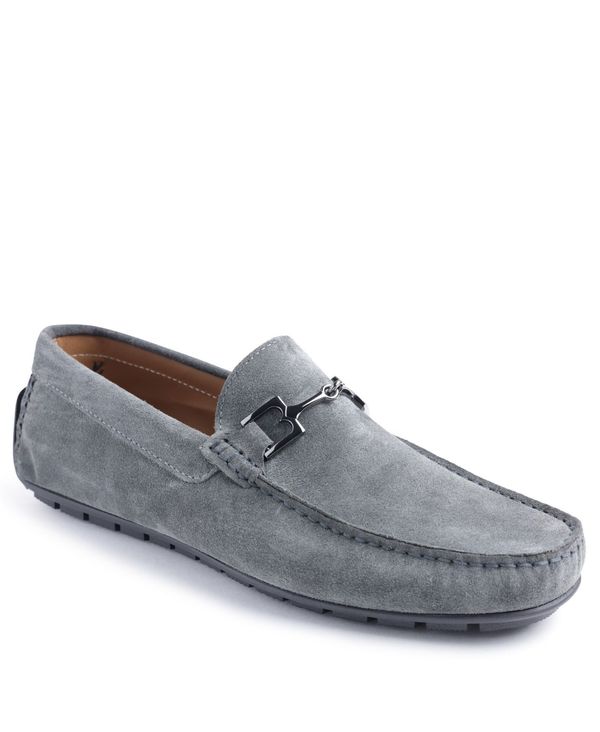 ブルーノマグリ メンズ スリッポン・ローファー シューズ Men's Xander Loafer Shoes Dark Gray Suede