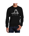 エルエーポップアート メンズ パーカー・スウェット アウター Men's Word Art Utah Crewneck Sweatshirt Black