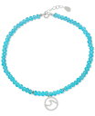ジャーニ ベルニーニ レディース ブレスレット・バングル・アンクレット アクセサリー Blue Crystal Bead Wave Charm Ankle Bracelet in Sterling Silver, Created for Macy's Blue Crystal(4)