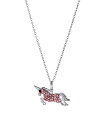 W[j xj[j fB[X lbNXE`[J[Ey_ggbv ANZT[ Crystal Unicorn Pendant Necklace (0.11 ct. t.w.) in Sterling Silver Sterling Silver