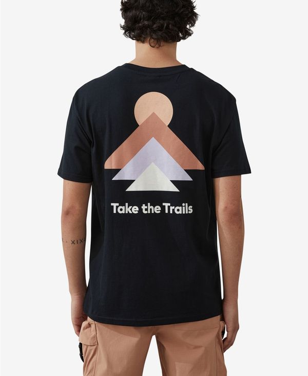 あくまで コットンオン メンズ Tシャツ トップス Men's Active Icon T-shirt Black, Take The Trails：ReVida 店 コットンオ