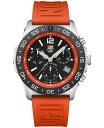 yz ~mbNX Y rv ANZT[ Men's Swiss Chronograph Pacific Diver Orange Rubber Strap Watch 44mm No Color