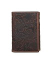 yz bL[uh Y z ANZT[ Men's Western Embossed Leather Trifold Wallet Brown