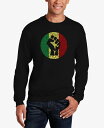 【送料無料】 エルエーポップアート メンズ パーカー・スウェット アウター Men's Word Art Get Up Stand Up Crewneck Sweatshirt Black(4)