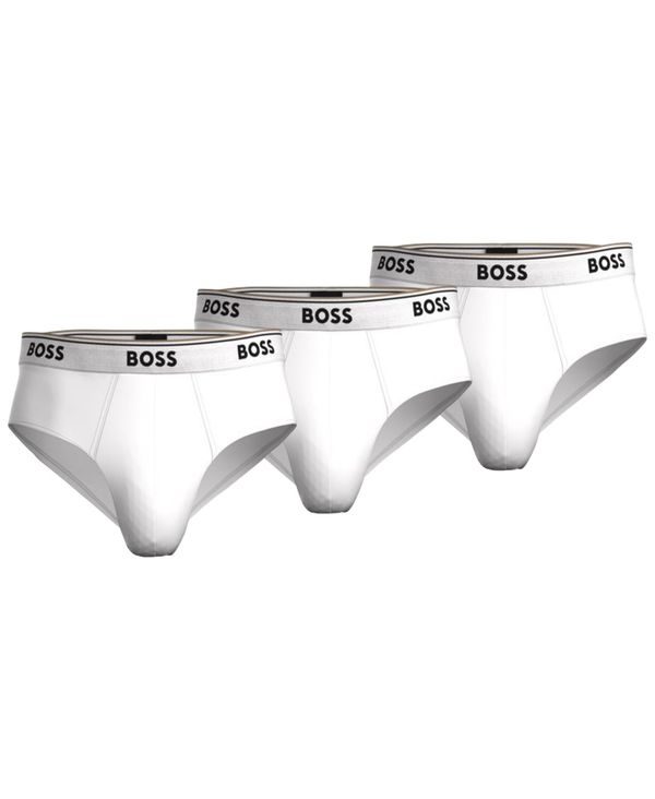 HUGO BOSS 【送料無料】 ボス メンズ ブリーフパンツ アンダーウェア Hugo Boss Men's 3-Pk. Briefs White