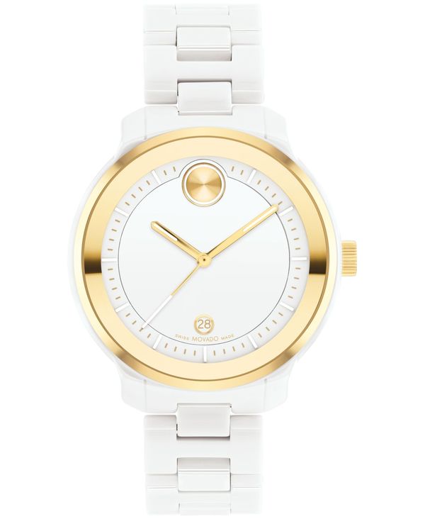 モバド 【送料無料】 モバド レディース 腕時計 アクセサリー Women's Bold Verso Swiss Quartz White Ceramic Bracelet Watch 39mm White