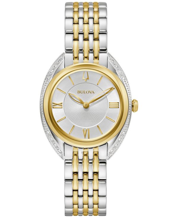 楽天ReVida 楽天市場店【送料無料】 ブロバ レディース 腕時計 アクセサリー Women's Classic Two Tone Stainless Steel Bracelet Watch 30mm, A Macy's Exclusive Style Two-tone