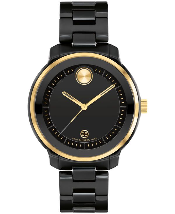 モバド 【送料無料】 モバド レディース 腕時計 アクセサリー Women's Bold Verso Swiss Quartz Black Ceramic Bracelet Watch 39mm Black