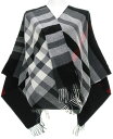 【送料無料】 フラース レディース マフラー・ストール・スカーフ アクセサリー Women's Plaid Ruana Wrap Black