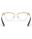 【送料無料】 ヴェルサーチ レディース サングラス・アイウェア アクセサリー Women's Cat Eye Eyeglasses, VE128055-O Gold-Tone, Black 3