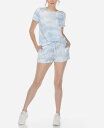 【送料無料】 ホワイトマーク レディース ナイトウェア アンダーウェア Women's 2 Piece Top Shorts Lounge Set Blue T...