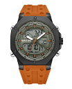 yz PlXR[ Y rv ANZT[ Men's Ana-digi Orange Silicon Strap Watch, 48mm Orange