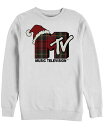 【送料無料】 フィフスサン メンズ パーカー・スウェット アウター Men's MTV Plaid Christmas Crew Fleece Pullover White(4)
