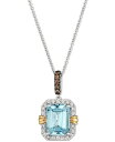 【送料無料】 ル ヴァン レディース ネックレス・チョーカー・ペンダントトップ アクセサリー Sea Blue Aquamarine (2 ct. t.w.) ...