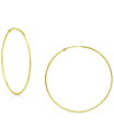 【送料無料】 ジャーニ ベルニーニ レディース ピアス・イヤリング アクセサリー Polished Wire Extra-Large Hoop Earrings, 80mm, Created for Macy's Gold Over Silver(4)