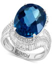 【送料無料】 エフィー レディース リング アクセサリー EFFY&reg; Limited Edition London Blue Topaz (12-1/5 ct. t.w.) & Diamond (1 ct. t.w.) Ring in 14k White Gold London Blue Topaz