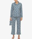 【送料無料】 ホワイトマーク レディース ナイトウェア アンダーウェア Women's Pajama Set, 3-Piece Blue