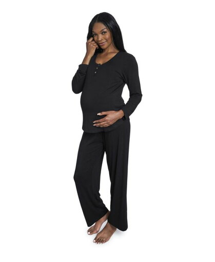 【送料無料】 エヴァリーグレー レディース カジュアルパンツ ボトムス Women's Laina Top & Pants Maternity/Nursing Pajama Set Black 【送料無料】 エヴァリーグレー レディース カジュアルパンツ ボトムス Women's Laina Top & Pants Maternity/Nursing Pajama Set Black