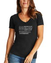 【送料無料】 エルエーポップアート レディース シャツ トップス Women's Glory Hallelujah Flag Word Art V-neck T-shirt Black(4)
