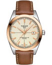 yz eB\bg Y rv ANZT[ Men's Swiss Automatic Gentleman Brown Leather Strap Watch 40mm Brown