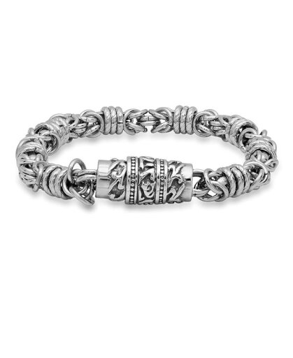 【送料無料】 スティールタイム メンズ ブレスレット・バングル・アンクレット アクセサリー Cluster Chain Bracelet Silver-Tone 【送料無料】 スティールタイム メンズ ブレスレット・バングル・アンクレット アクセサリー Cluster Chain Bracelet Silver-Tone