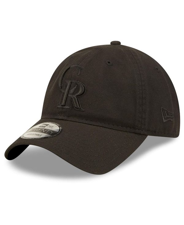 【送料無料】 ニューエラ メンズ 帽子 アクセサリー Men's Colorado Rockies Black on Black Core Classic 2.0 9TWENTY Adjustable Hat Black