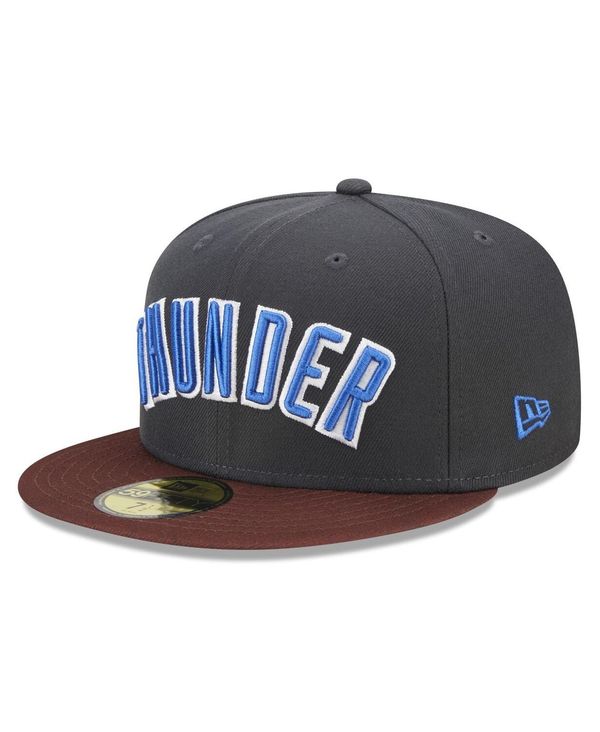 ̵ ˥塼  ˹ ꡼ Men's Gray Oklahoma City Thunder 2022/23 City Edition Official 59FIFTY Fitted Hat Gray