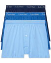 【送料無料】 カルバンクライン メンズ ボクサーパンツ アンダーウェア Men's 3-Pack Cotton Classics Knit Boxers Blu...