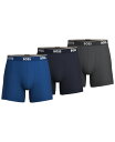 HUGO BOSS 【送料無料】 ボス メンズ ボクサーパンツ アンダーウェア Hugo Boss Men's 3-Pk. Solid Boxer Briefs Blue