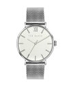 yz ebhx[J[ Y rv ANZT[ Men's Phylipa Silver-Tone Stainless Steel Mesh Watch 43mm Silver-Tone