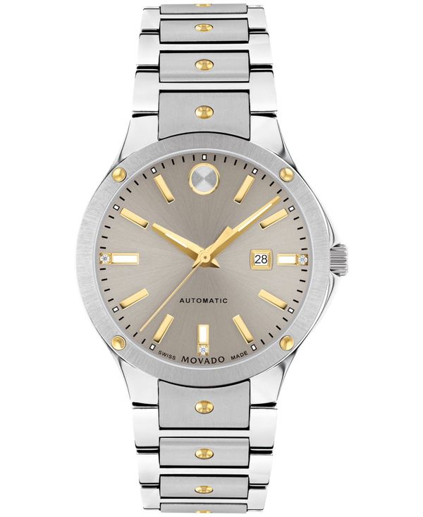 モバド 【送料無料】 モバド レディース 腕時計 アクセサリー Women's Se Automatic Swiss Automatic Silver-Tone Stainless Steel Yellow Physical Vapor Deposition Bracelet Watch 33mm Two Tone