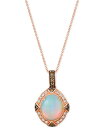 【送料無料】 ル ヴァン レディース ネックレス・チョーカー・ペンダントトップ アクセサリー Opal (2-1/5 ct. t.w.) & Diamond (...