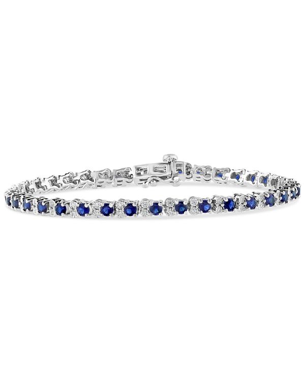 yz GtB[ fB[X uXbgEoOEANbg ANZT[ EFFY&reg; Sapphire (3-7/8 ct. t.w) & Diamond (1/4 ct. t.w.) Tennis Bracelet in Sterling Silver (Also available in Emerald and Ruby) Sapphire