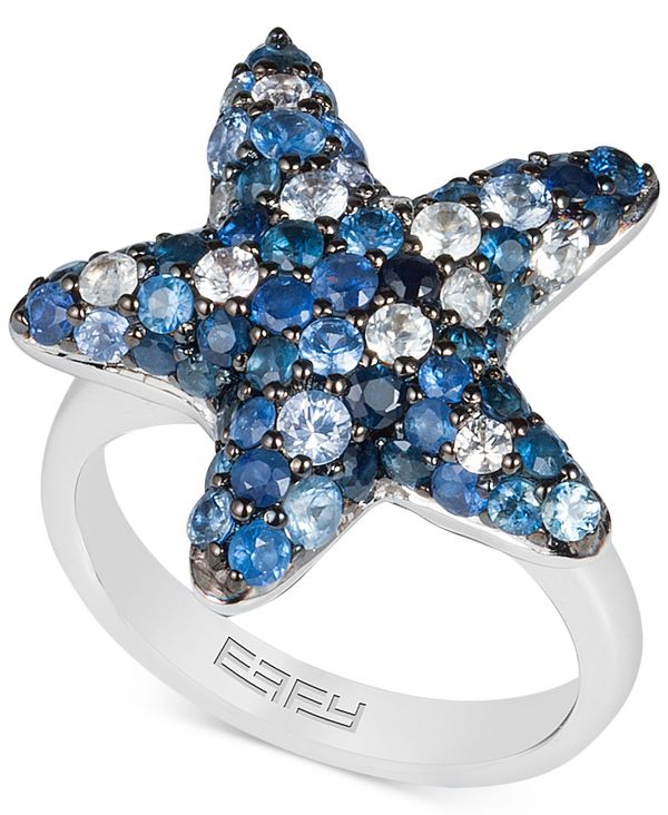 yz GtB[ fB[X O ANZT[ EFFY&reg; Sapphire Starfish Ring (3 ct. t.w.) in Sterling Silver Sapphire