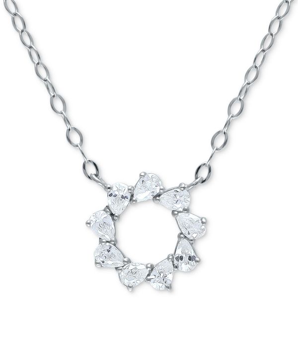 yz W[j xj[j fB[X lbNXE`[J[Ey_ggbv ANZT[ Cubic Zirconia Pear Circle Pendant Necklace, 16