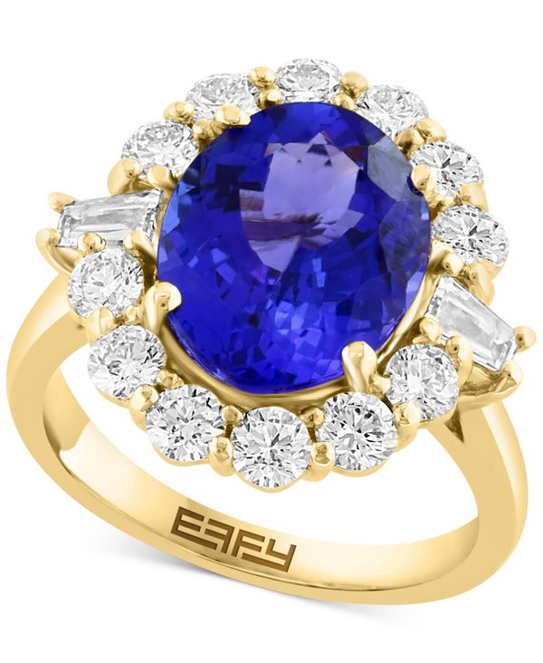 【送料無料】 エフィー レディース リング アクセサリー EFFY® Limited Edition Tanzanite (4-3/4 ct. t.w.) & Diamond (1-3/8 ct. t.w.) Halo Ring in 14k Gold Tanzanite