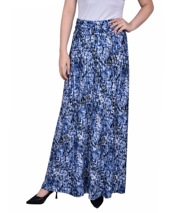 yz j[[NRNV fB[X XJ[g {gX Petite Maxi A-Line Skirt with Front Faux Belt with Ring Detail Blue Treet