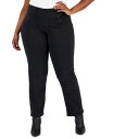 【送料無料】 スタイルアンドコー レディース デニムパンツ ジーンズ ボトムス Plus Size Mid-Rise Pull On Straight Leg Jeans, Created for Macy's Washed Black