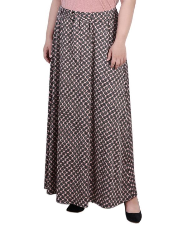 yz j[[NRNV fB[X XJ[g {gX Plus Size Maxi Length Skirt Mellow Rose Black