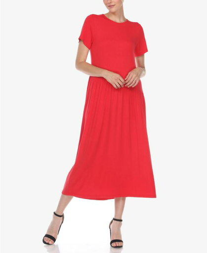 【送料無料】 ホワイトマーク レディース ワンピース トップス Women's Short Sleeve Maxi Dress Red 【送料無料】 ホワイトマーク レディース ワンピース トップス Women's Short Sleeve Maxi Dress Red